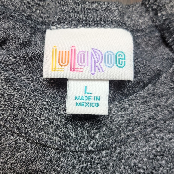 LuLaRoe 3/4 Length Sleeve gray Shirt - Picture 3 of 6